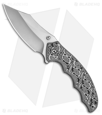 CIVIVI Pentad Liner Lock Knife Black/White Vortex Micarta (3.5" Satin)
