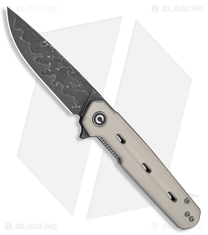 CIVIVI Navo Liner Lock Knife Ivory G-10 (3.25" Damascus)
