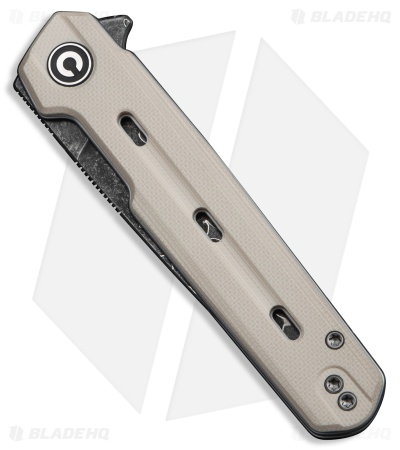 CIVIVI Navo Liner Lock Knife Ivory G-10 (3.25" Damascus)