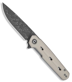 CIVIVI Navo Liner Lock Knife Ivory G-10 (3.25" Damascus)