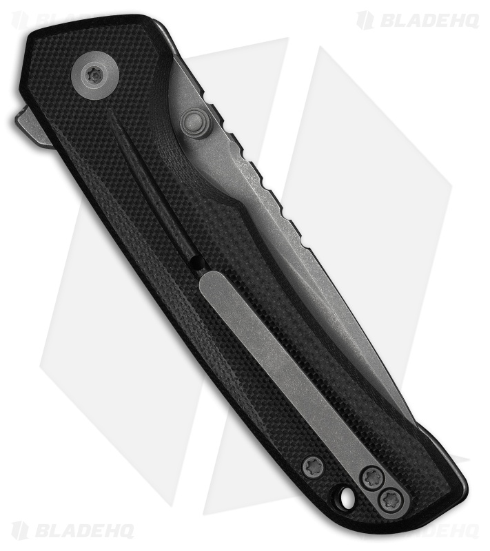 CIVIVI Tarask Button Lock Knife Black G-10 (3" Gray Stonewash Nitro-V)
