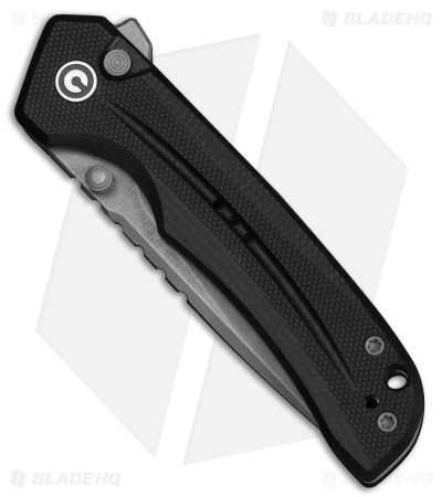 CIVIVI Tarask Button Lock Knife Black G-10 (3" Gray Stonewash Nitro-V)