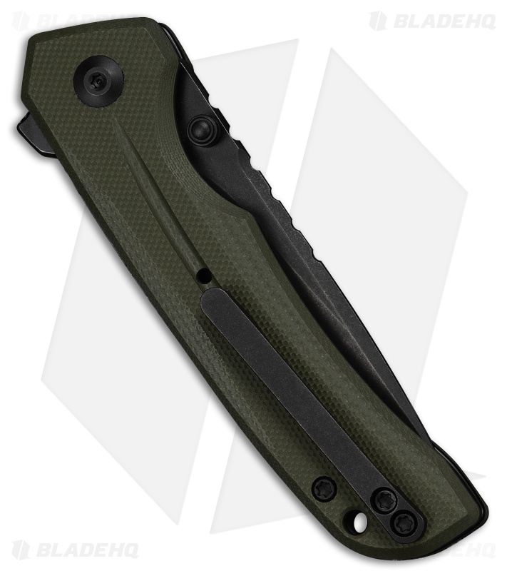 CIVIVI Tarask Button Lock Knife OD Green G-10 (3" Black Stonewash Nitro-V)