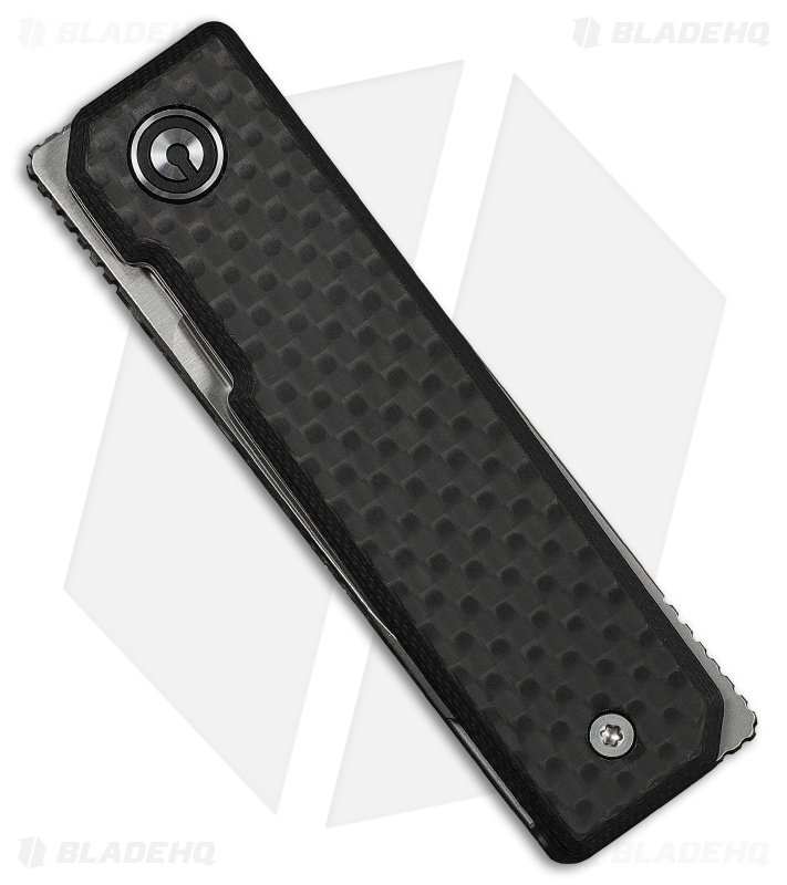 CIVIVI Kukei Liner Lock Knife Black G-10 + Twill Carbon Fiber Overlay (2" Satin)