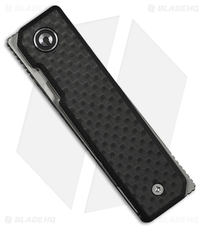 CIVIVI Kukei Liner Lock Knife Black G-10 + Twill Carbon Fiber Overlay (2" Satin)
