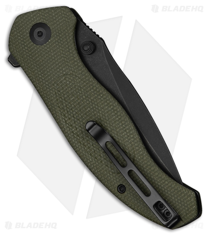 CIVIVI Vyrent Liner Lock Knife Olive Canvas Micarta Contoured (3.5" Black SW)