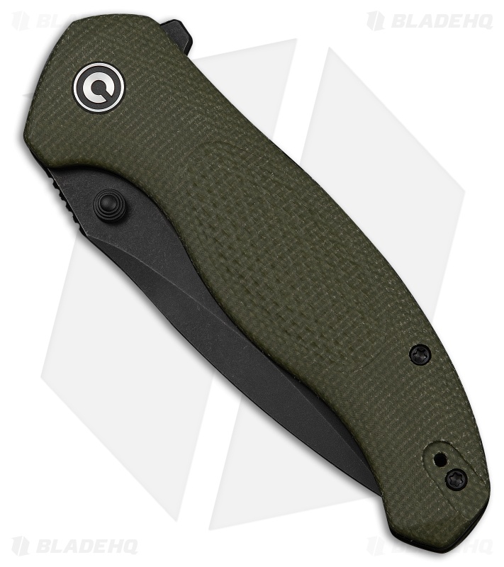CIVIVI Vyrent Liner Lock Knife Olive Canvas Micarta Contoured (3.5" Black SW)