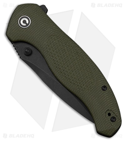 CIVIVI Vyrent Liner Lock Knife Olive Canvas Micarta Contoured (3.5" Black SW)
