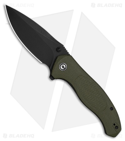 CIVIVI Vyrent Liner Lock Knife Olive Canvas Micarta Contoured (3.5" Black SW)