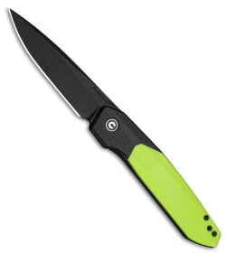CIVIVI Brr15 Light Liner Lock Knife Black & Neon Green G-10 (3.2" Black SW)
