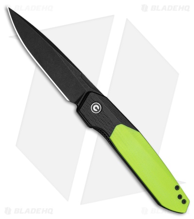CIVIVI Brr15 Light Liner Lock Knife Black & Neon Green G-10 (3.2" Black SW)