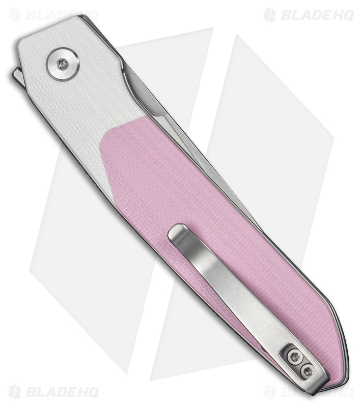 CIVIVI Brr15 Light Liner Lock Knife White & Powder Pink G-10 (3.2" Satin)