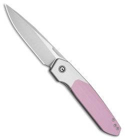 CIVIVI Brr15 Light Liner Lock Knife White & Powder Pink G-10 (3.2" Satin)