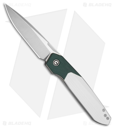 CIVIVI Brr15 Light Liner Lock Knife Teal Green & White G-10 (3.2" Satin)
