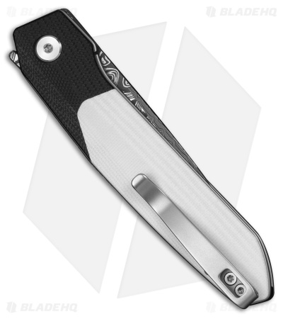 CIVIVI Brr15 Light Liner Lock Knife Black & White G-10 (3.2" Damascus)
