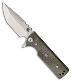 Chaves Blue Label T.A.K. Liner Lock Tanto Knife Green Micarta (2.75" Satin)