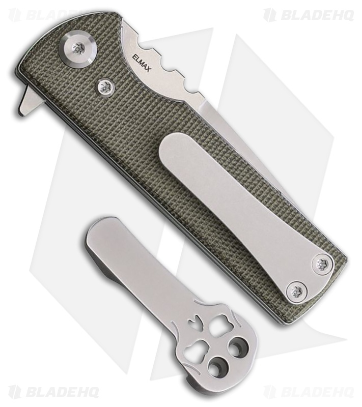 Chaves Blue Label T.A.K. Liner Lock Tanto Knife Green Micarta (2.75" Satin)