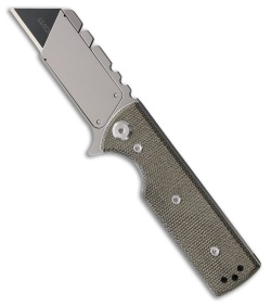Chaves CHUB Flipper Blue Label Liner Lock Knife OD Green Micarta (1" Utility)