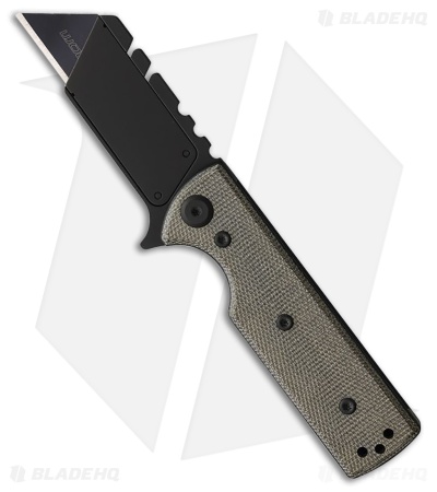 Chaves CHUB Flipper Blue Label Liner Lock Knife Green Micarta (1" Utility)