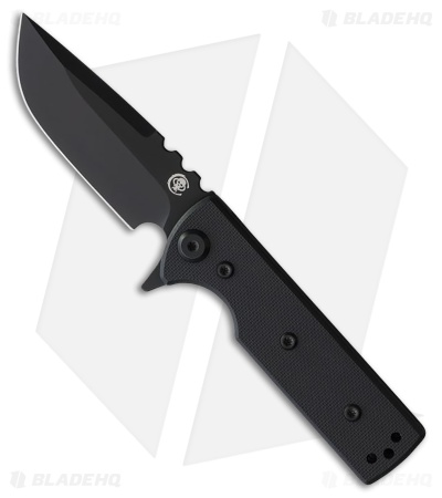 Chaves Blue Label T.A.K. Liner Lock Drop Point Knife Black G-10 (2.75" Black)