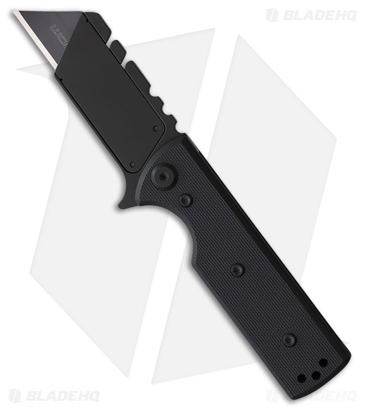 Chaves CHUB Flipper Blue Label Liner Lock Knife Black G10 (1" Utility)