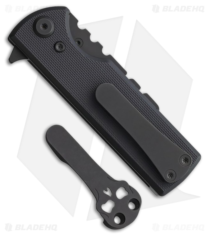 Chaves CHUB Flipper Blue Label Liner Lock Knife Black G10 (1" Utility)