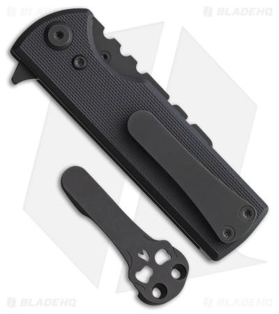 Chaves CHUB Flipper Blue Label Liner Lock Knife Black G10 (1" Utility)