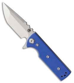 Chaves Blue Label T.A.K. Liner Lock Tanto Knife Blue G-10 (2.75" Satin)