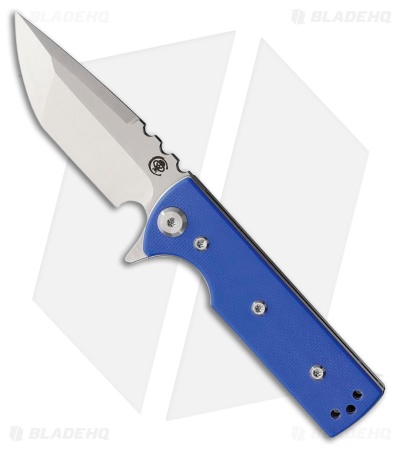 Chaves Blue Label T.A.K. Liner Lock Tanto Knife Blue G-10 (2.75" Satin)