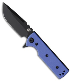 Chaves Blue Label T.A.K. Liner Lock Drop Point Knife Blue G-10 (2.75" Black)