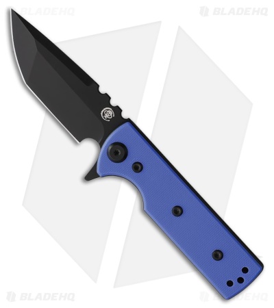 Chaves Blue Label T.A.K. Liner Lock Tanto Knife Blue G-10 (2.75" Black)
