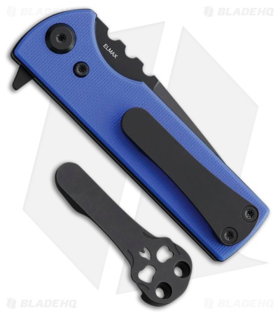 Chaves Blue Label T.A.K. Liner Lock Tanto Knife Blue G-10 (2.75" Black)