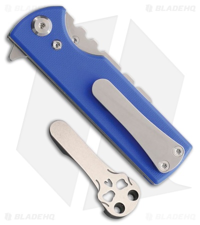 Chaves CHUB Flipper Blue Label Liner Lock Knife Blue G10 (1" Utility)
