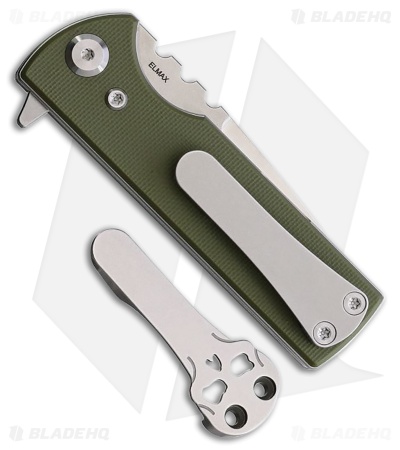 Chaves Blue Label T.A.K. Liner Lock Drop Point Knife Green G-10 (2.75" Satin)