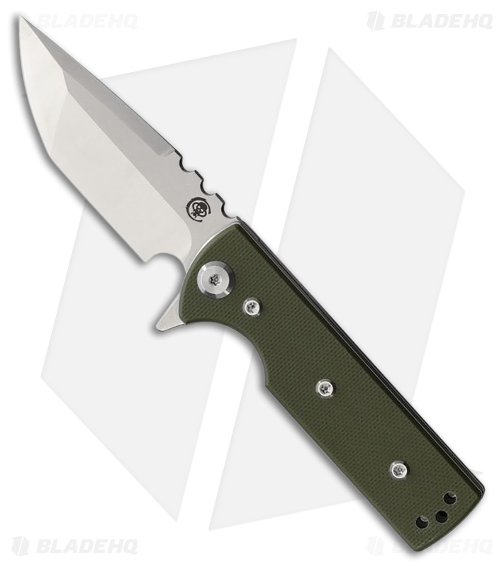 Chaves Blue Label T.A.K. Liner Lock Tanto Knife Green G-10 (2.75" Satin)