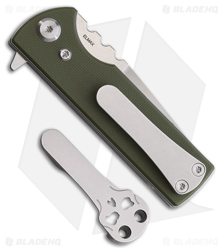 Chaves Blue Label T.A.K. Liner Lock Tanto Knife Green G-10 (2.75" Satin)