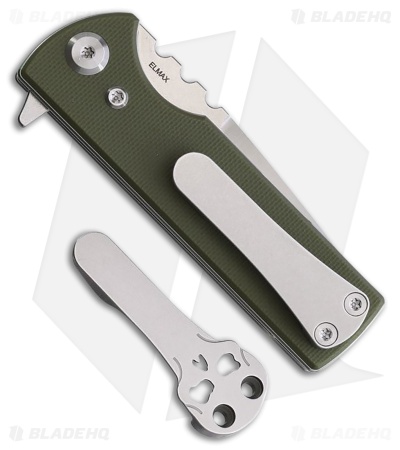 Chaves Blue Label T.A.K. Liner Lock Tanto Knife Green G-10 (2.75" Satin)