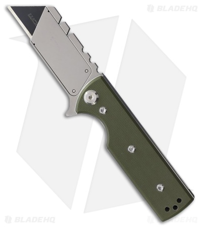Chaves CHUB Flipper Blue Label Liner Lock Knife OD Green G10 (1" Utility)