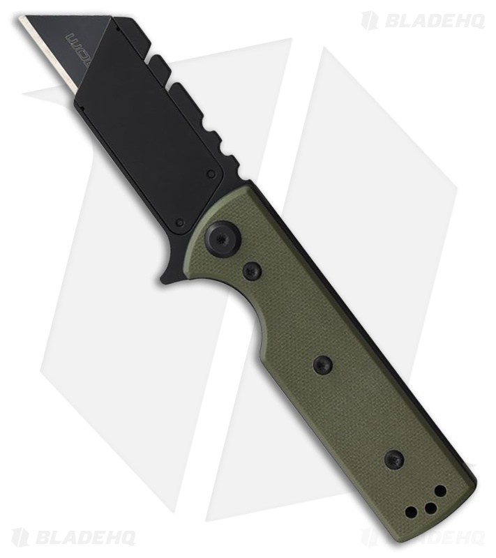 Chaves CHUB Flipper Blue Label Liner Lock Knife OD Green G10 (1" Utility)