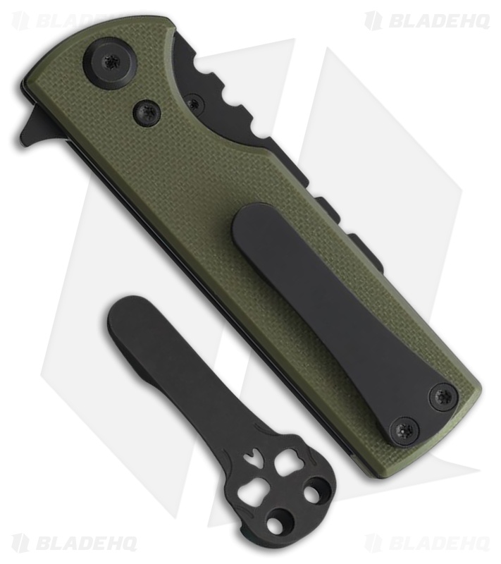 Chaves CHUB Flipper Blue Label Liner Lock Knife OD Green G10 (1" Utility)