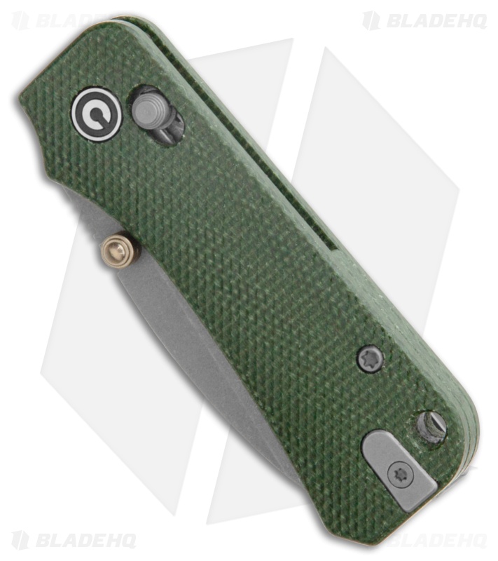 CIVIVI Baby Banter 2 Crossbar Lock Knife Green Canvas Micarta (2.3" Gray SW)