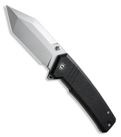 CIVIVI Bhaltair Tanto Liner Lock Knife Black G-10 (4" Stonewash 14C28N) C23024-1