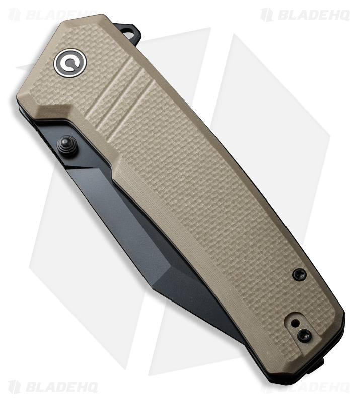 CIVIVI Bhaltair Tanto Liner Lock Knife Tan G-10 (4" Black 14C28N) C23024-2