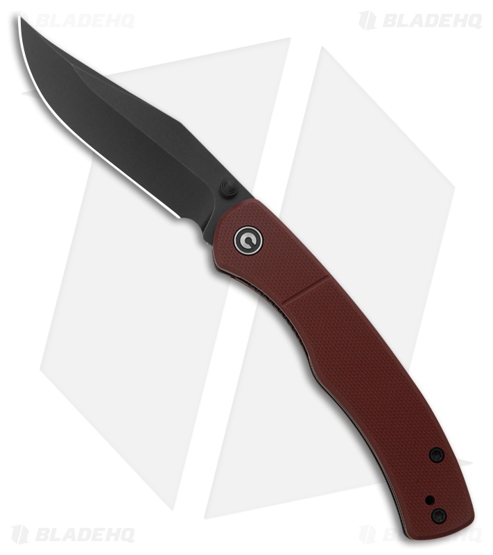 CIVIVI Clingman Liner Lock Knife Burgundy G-10 (3" Black SW Nitro-V)