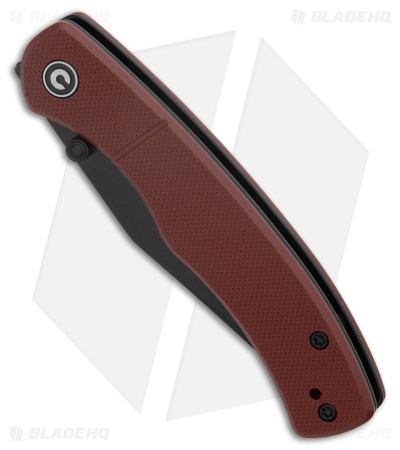 CIVIVI Clingman Liner Lock Knife Burgundy G-10 (3" Black SW Nitro-V)
