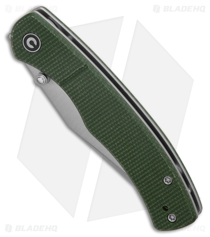 CIVIVI Clingman Liner Lock Knife Green Canvas Micarta (3" Satin Nitro-V)