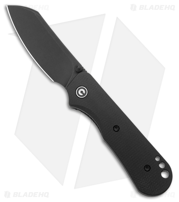 CIVIVI Crabby Liner Lock Knife Black Canvas Micarta (2.7" Black Stonewash)