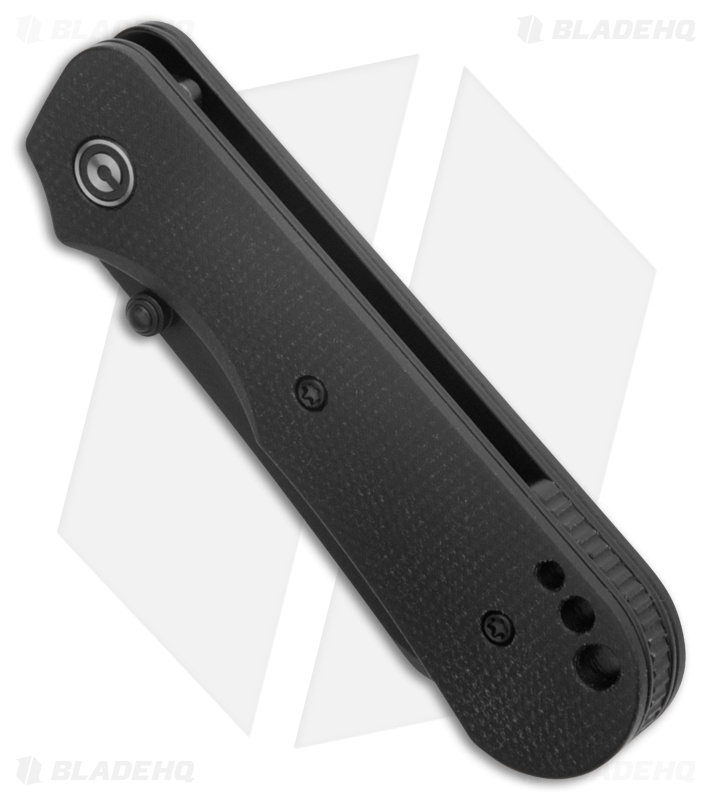 CIVIVI Crabby Liner Lock Knife Black Canvas Micarta (2.7" Black Stonewash)