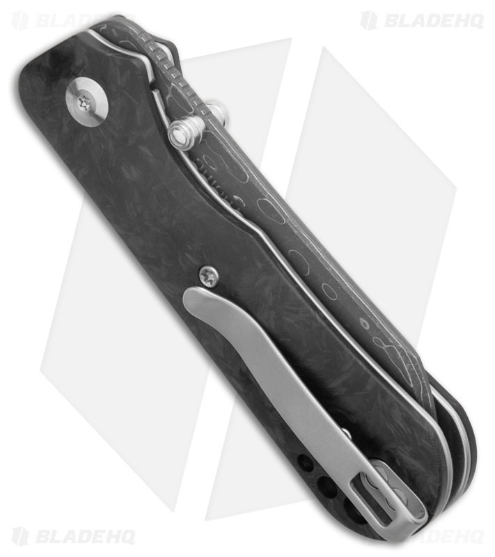 CIVIVI Crabby Knife Shredded Carbon Fiber Damascus