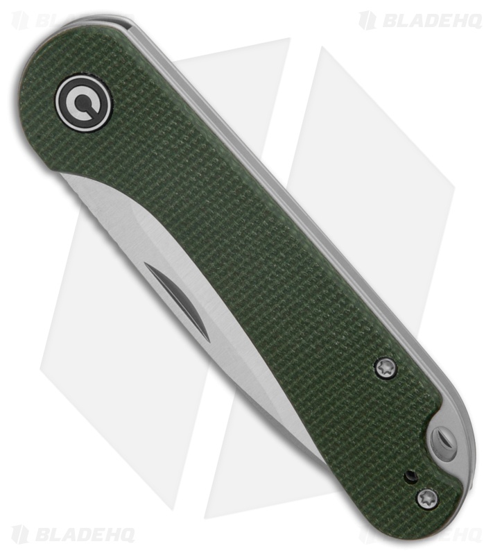 CIVIVI Elementum Slip Joint Knife Green Canvas Micarta (3" Satin 14C28N)